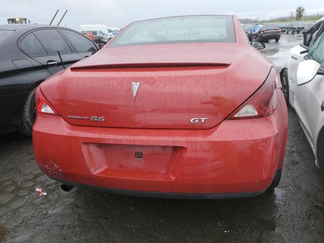 1G2ZH36N574106147 - 2007 PONTIAC G6 GT RED photo 6