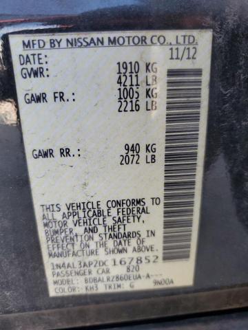 1N4AL3AP2DC167852 - 2013 NISSAN ALTIMA 2.5 Siyah fotoğraf 13