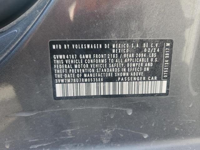 3VW7M7BU7RM053586 - 2024 VOLKSWAGEN JETTA SE GRAY photo 13