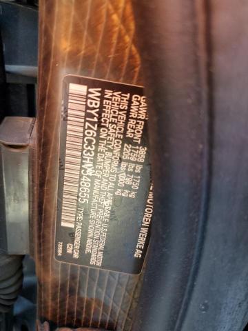 WBY1Z6C33HV548655 - 2017 BMW I3 BEV BLACK photo 12