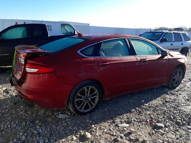 3FA6P0CD6KR196054 - 2019 FORD FUSION SEL RED photo 3