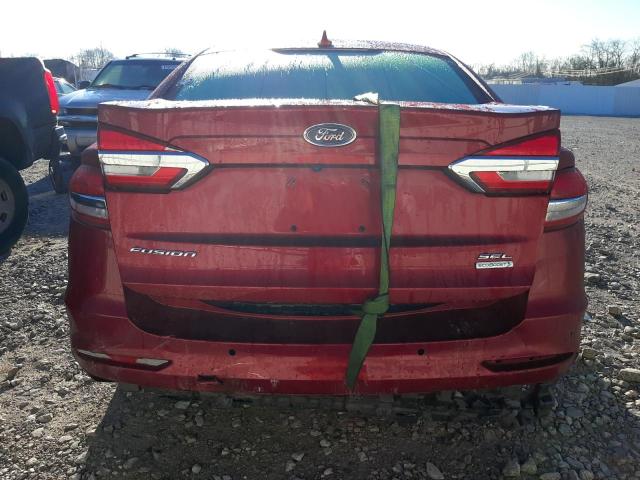 3FA6P0CD6KR196054 - 2019 FORD FUSION SEL RED photo 6