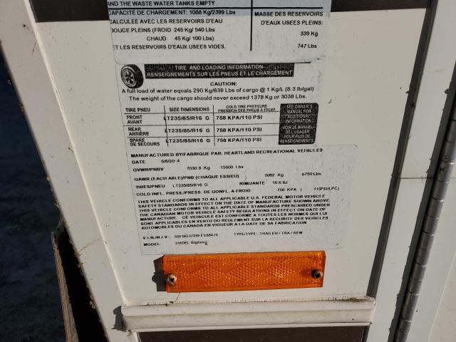 5SFBG3729FE288476 - 2015 HEARTLAND BIGHORN 白色 照片 10