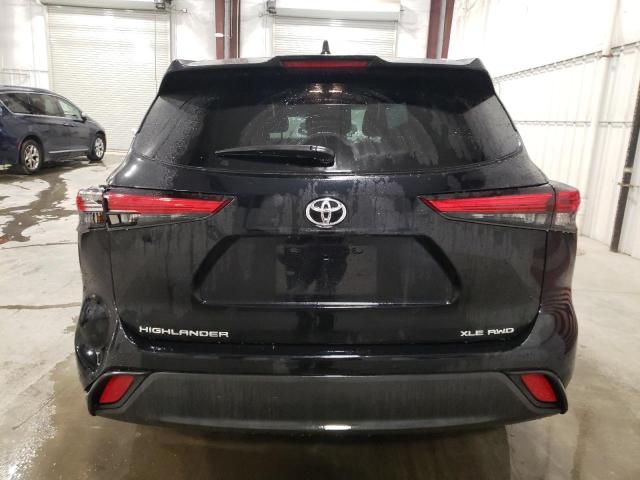 5TDGZRBH0MS533397 - 2021 TOYOTA HIGHLANDER XLE BLACK photo 6