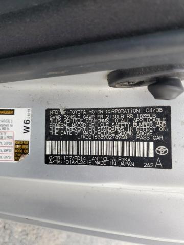 JTKDE167890278938 - 2009 TOYT SCION TC Plata foto 12