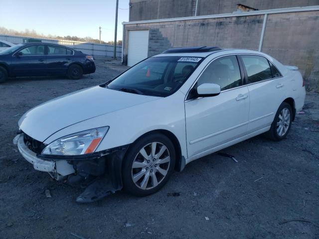 1HGCM66867A070268 - 2007 HONDA ACCORD EX WHITE photo 1