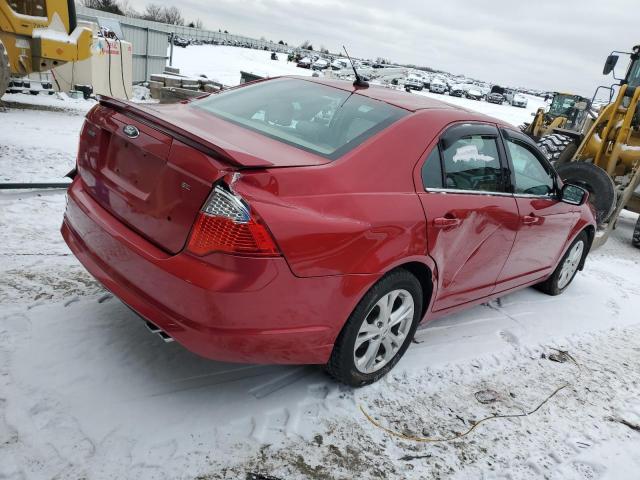 3FAHP0HA5CR388882 - 2012 FORD FUSION SE RED photo 3