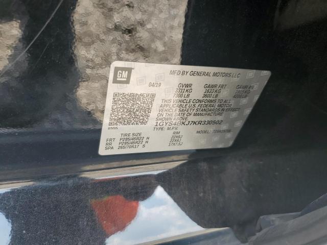 1GYS4BKJ7KR330502 - 2019 CADILLAC ESCALADE LUXURY Noir photo 13