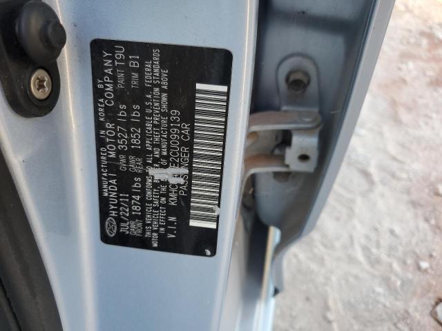 KMHCU4AE2CU099139 - 2012 HYUNDAI ACCENT GLS SILVER photo 12