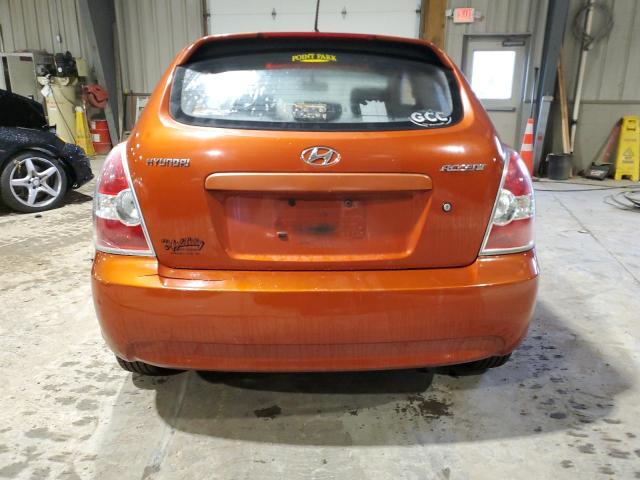 KMHCM36C47U010999 - 2007 HYUNDAI ACCENT GS ORANGE photo 6