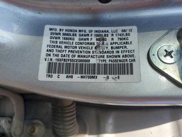19XFB2F55CE086968 - 2012 HONDA CIVIC LX Gümüş foto 12