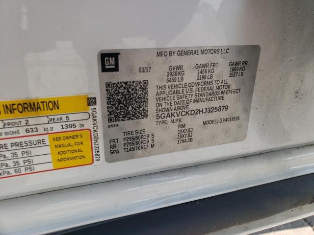 5GAKVCKD2HJ325879 - 2017 BUICK ENCLAVE Ağ foto 13