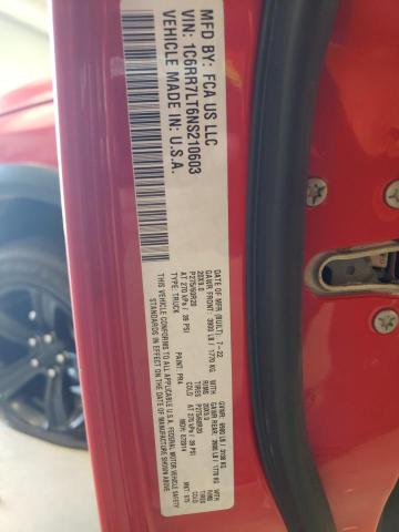 1C6RR7LT6NS210603 - 2022 RAM 1500 CLASS SLT წითელი ფოტო 12