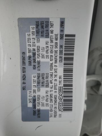 JM3TB3DV4E0433656 - 2014 MAZDA CX-9 GRAND TOURING WHITE photo 13