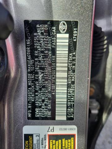 4T1BF1FK3GU156148 - 2016 TOYOTA CAMRY LE 灰色 照片 12