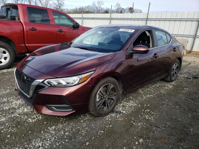 3N1AB8CV2NY230031 - 2022 NISSAN SENTRA SV BURGUNDY photo 1