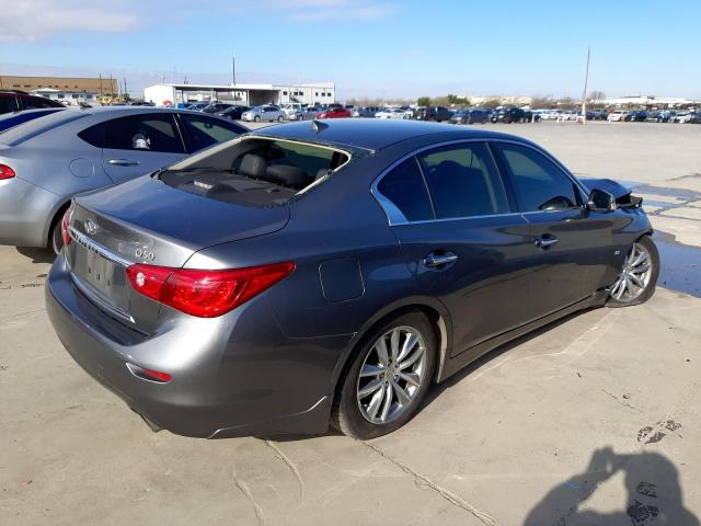 JN1BV7AP1FM346304 - 2015 INFINITI Q50 BASE GRAY photo 3