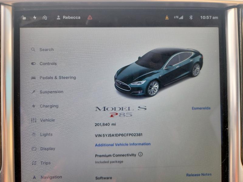 5YJSA1DP6CFP02381 - 2012 TESLA MODEL S 绿色 照片 9