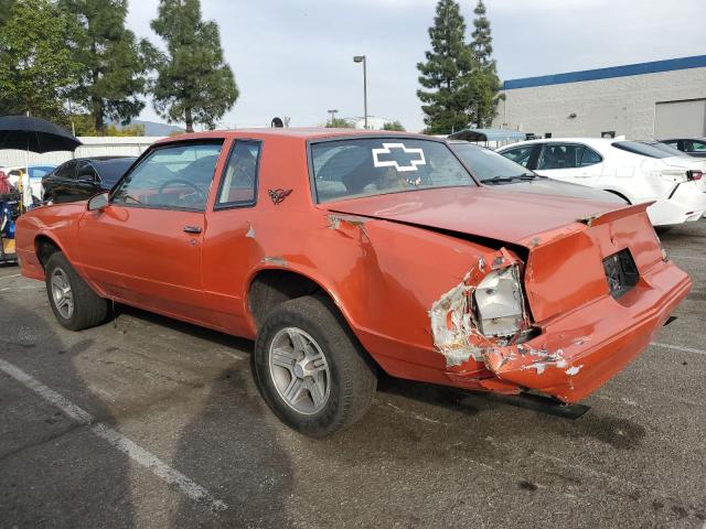 1G1GZ11G0HR108155 - 1987 CHEVROLET MONTE CARL ORANGE photo 2