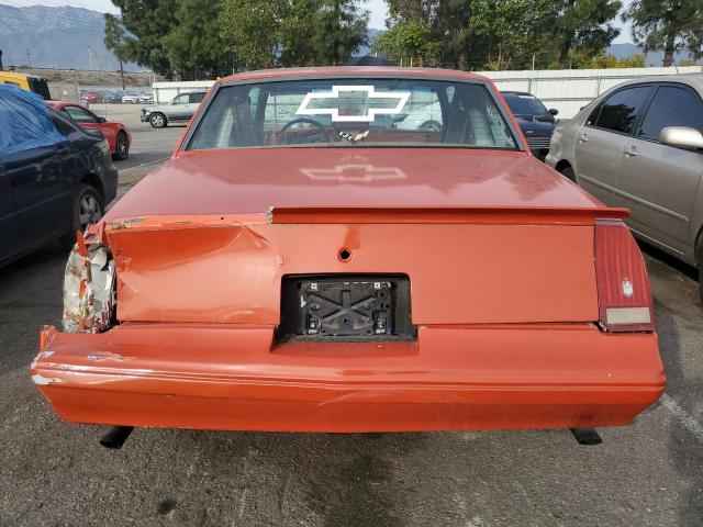 1G1GZ11G0HR108155 - 1987 CHEVROLET MONTE CARL ORANGE photo 6