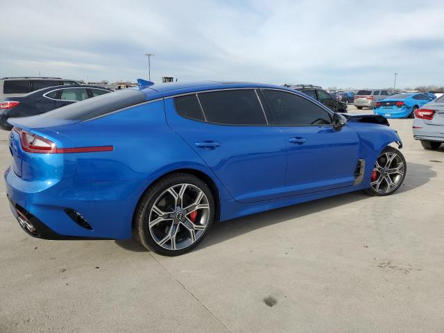 KNAE45LC8M6089586 - 2021 KIA STINGER GT1 BLUE photo 3