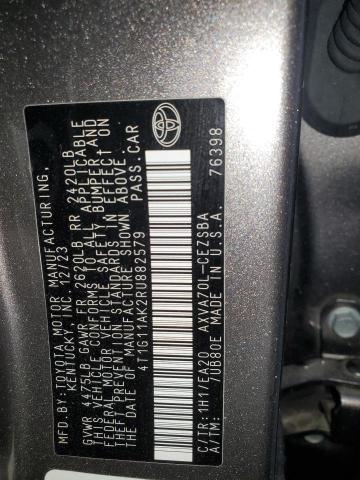 4T1G11AK2RU882579 - 2024 TOYOTA CAMRY SE NIGHT SHADE GRAY photo 12