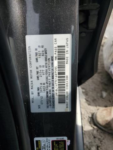 JM1BL1V77C1697595 - 2012 MAZDA 3 I GRAY photo 12