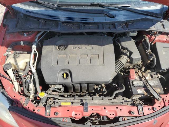 2T1BU4EE5CC898999 - 2012 TOYOTA COROLLA BASE Червоний фото 11