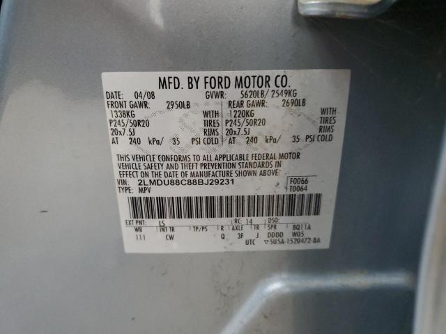 2LMDU88C88BJ29231 - 2008 LINCOLN MKX Көк фото 13