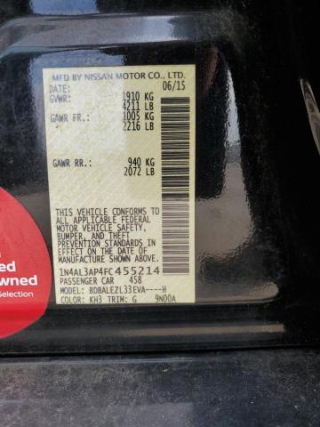 1N4AL3AP4FC455214 - 2015 NISSAN ALTIMA 2.5 შავი ფოტო 12