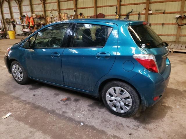 VNKKTUD34EA004881 - 2014 TOYOTA YARIS TURQUOISE photo 2