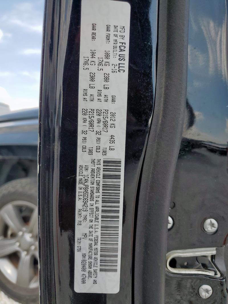 1C4NJPBA5GD694219 - 2016 JEEP PATRIOT SPORT შავი ფოტო 13