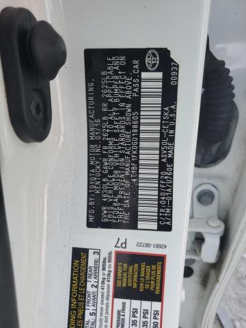 4T1BF1FK0GU188605 - 2016 TOYOTA CAMRY LE WHITE photo 12