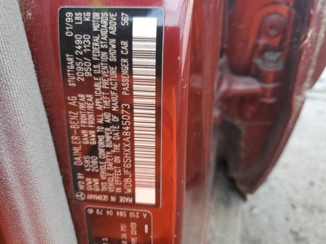 WDBJF65HXXA845073 - 1999 MERCEDES-BENZ E 320 RED photo 12