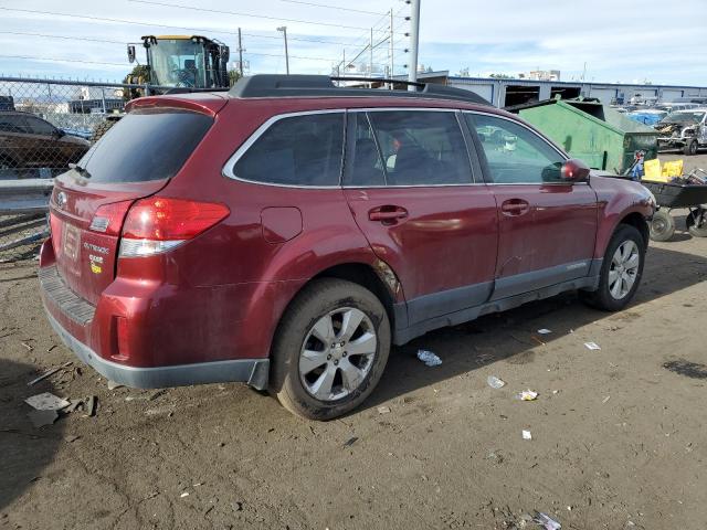 4S4BRBCC7B3339142 - 2011 SUBARU OUTBACK 2.5I PREMIUM MAROON photo 3