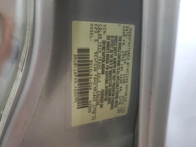 3N1BC1APXBL405499 - 2011 NISSAN VERSA S 银色 照片 13