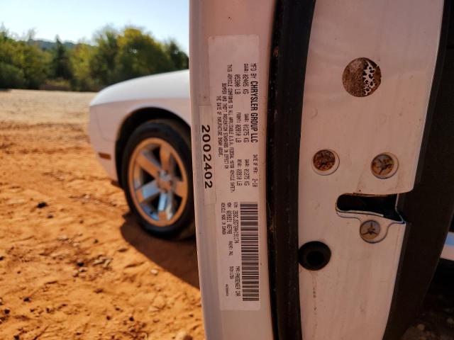 2B3CJ5DT6AH191174 - 2010 DODGE CHALLENGER R/T WHITE photo 12