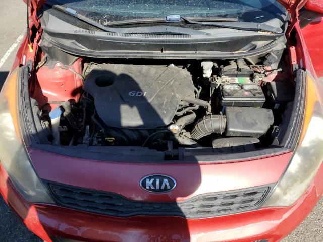 KNADM5A38D6149333 - 2013 KIA RIO LX RED photo 11