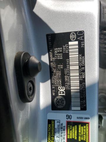 2T1BURHE3JC086140 - 2018 TOYOTA COROLLA L Сірий фото 12