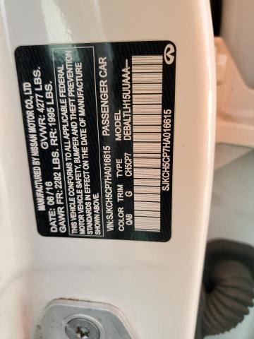 SJKCH5CP7HA016615 - 2017 INFINITI QX30 BASE Blanc photo 12