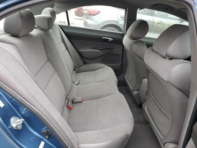 1HGFA16576L130222 - 2006 HONDA CIVIC LX BLUE photo 10