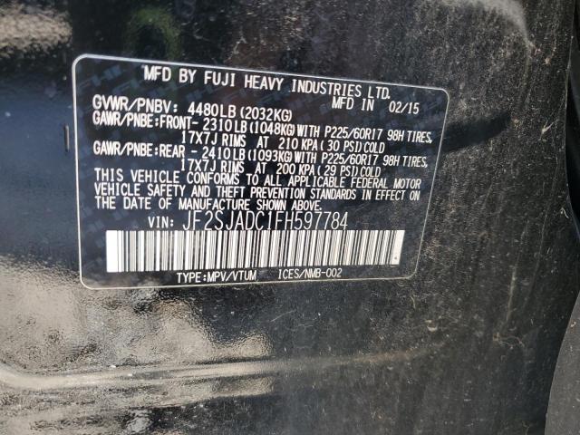 JF2SJADC1FH597784 - 2015 SUBARU FORESTER 2.5I PREMIUM 黑色 照片 13