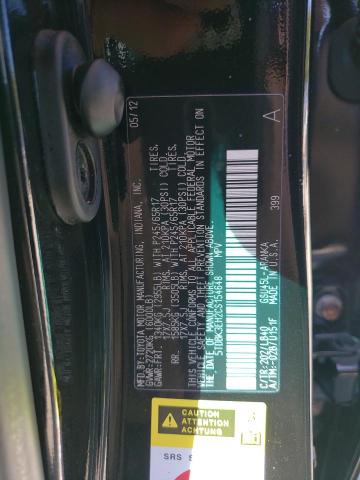 5TDBK3EH2CS154648 - 2012 TOYOTA HIGHLANDER BASE Noir photo 14