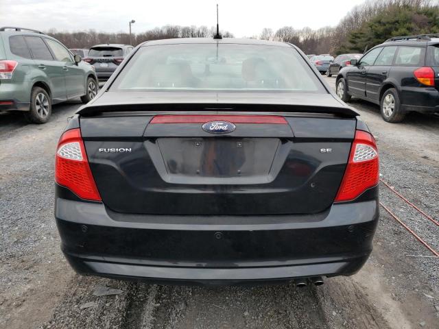 3FAHP0HA6CR408041 - 2012 FORD FUSION SE BLACK photo 6