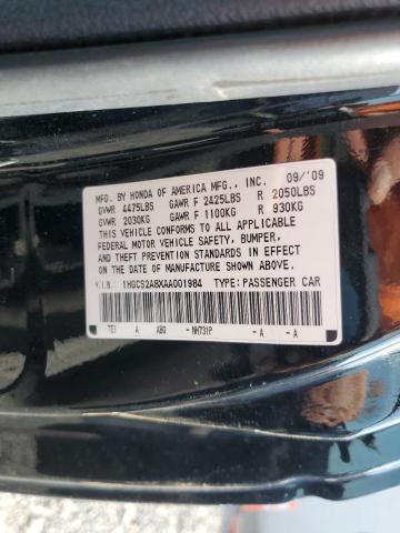 1HGCS2A8XAA001984 - 2010 HONDA ACCORD EXL Schwarz Foto 13