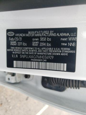 5NPLL4AG7MH036929 - 2021 HYUNDAI ELANTRA SE WHITE photo 12