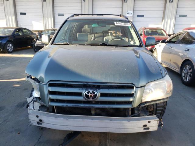 JTEEP21A640039925 - 2004 TOYOTA HIGHLANDER GREEN photo 5