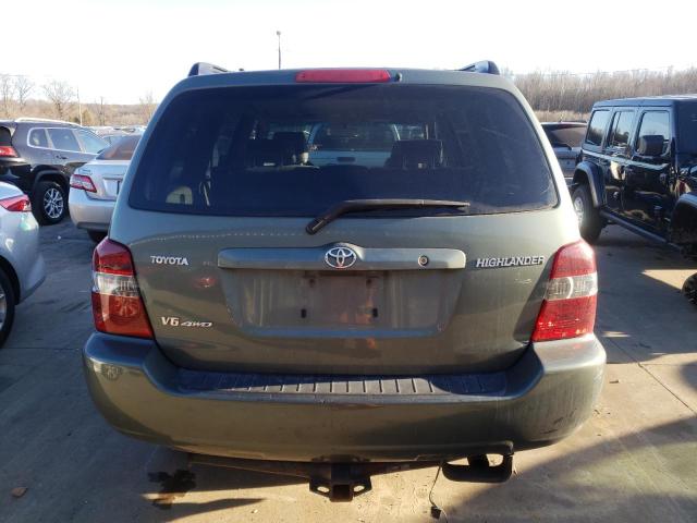 JTEEP21A640039925 - 2004 TOYOTA HIGHLANDER GREEN photo 6