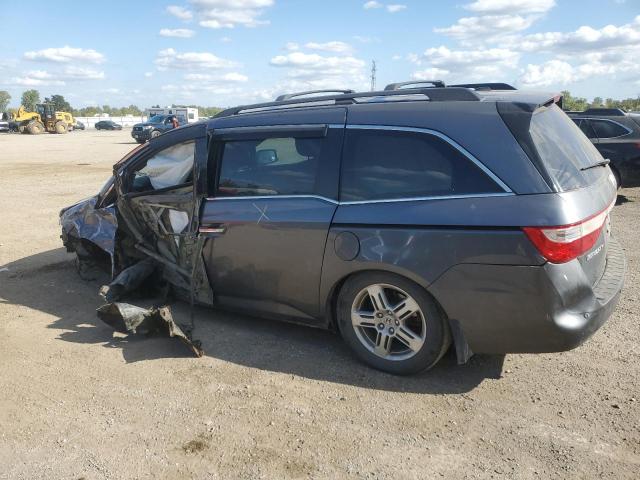5FNRL5H92DB505768 - 2013 HONDA ODYSSEY TOURING GRAY photo 2