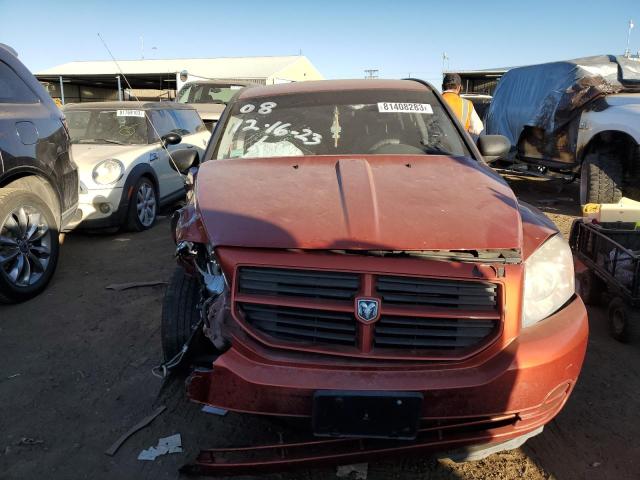 1B3HB28B78D754680 - 2008 DODGE CALIBER ORANGE photo 5